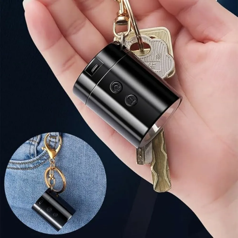 USB Charging Tungsten Wire Lighter, Multi-Functional Portable Key Chain Pendant