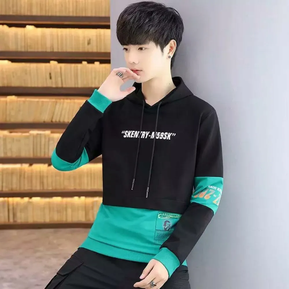 Stylish Color Combined Hoodie (03)