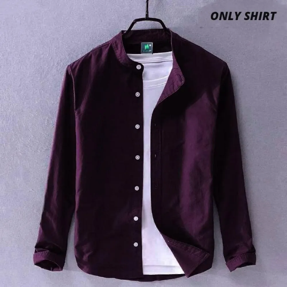 Solid Color Cotton Shirt